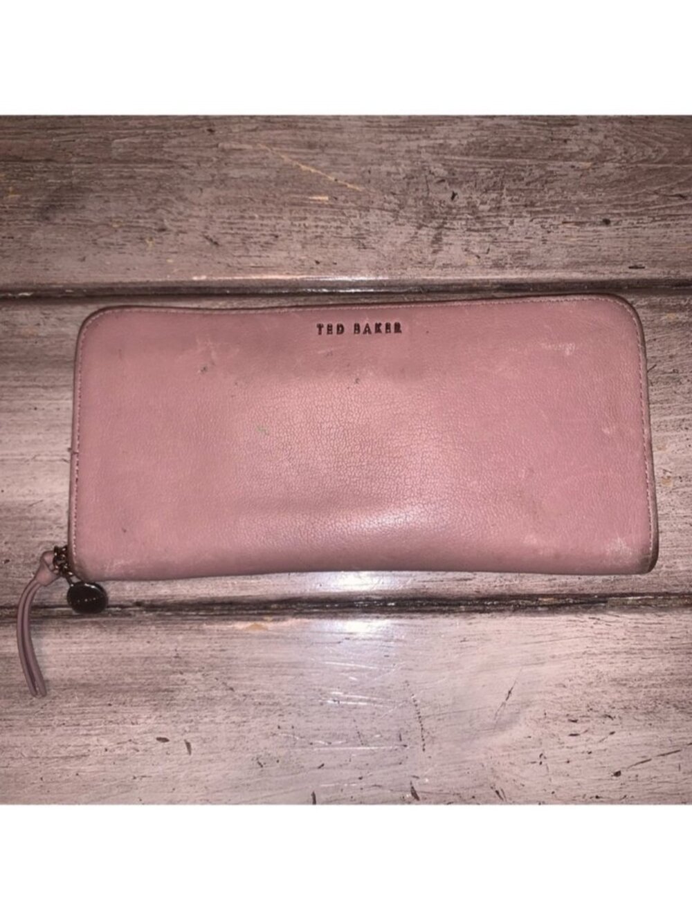 Ted baker pink leather wallet